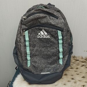 Adidas Charcoal and Mint Backpack